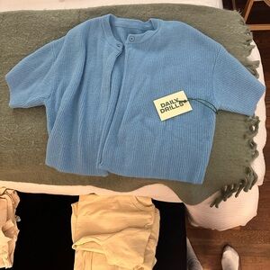 Daily drills one button cardigan. NWT